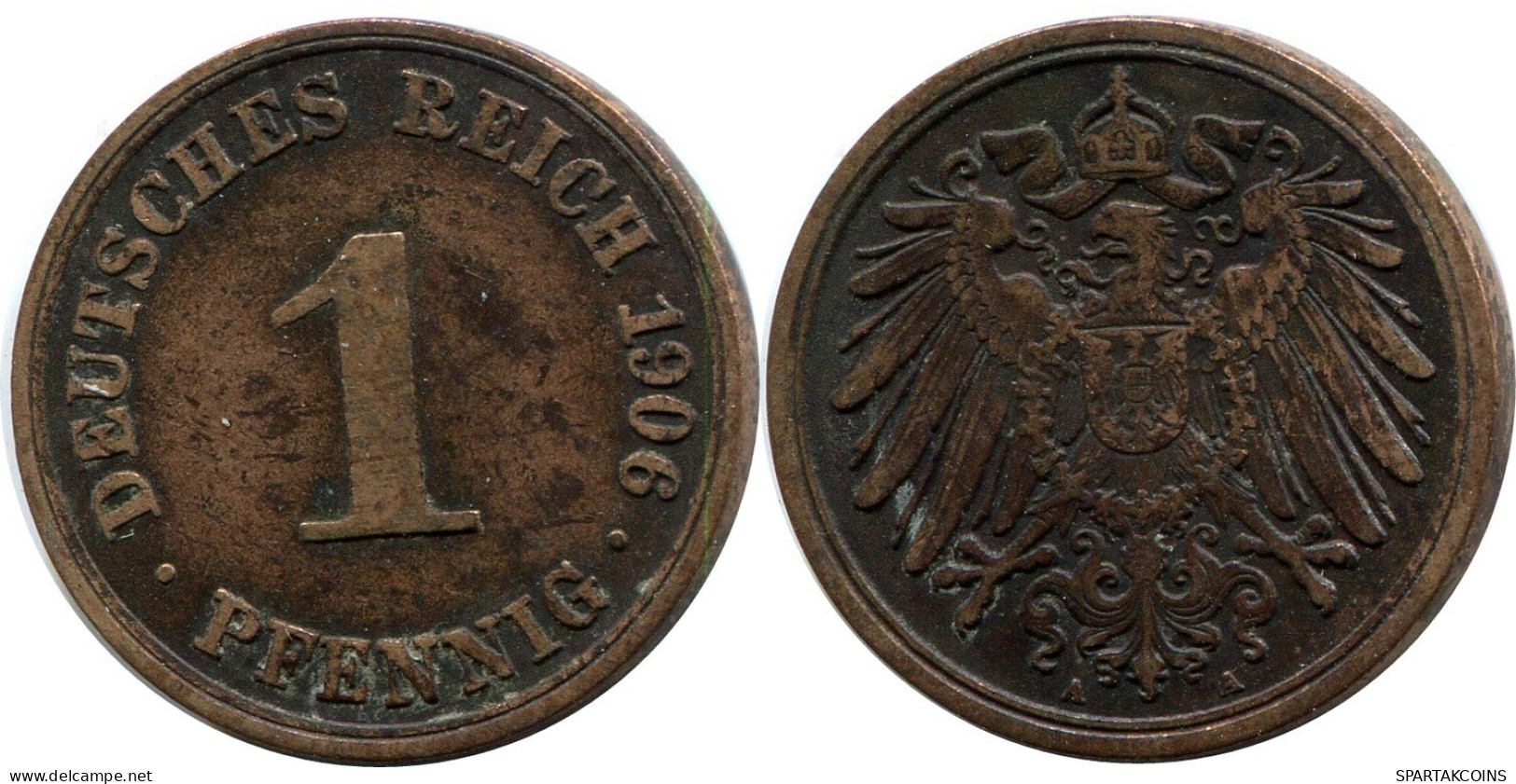 1 PFENNIG 1906 A ALEMANIA Moneda GERMANY #DB761.E.A - 1 Pfennig