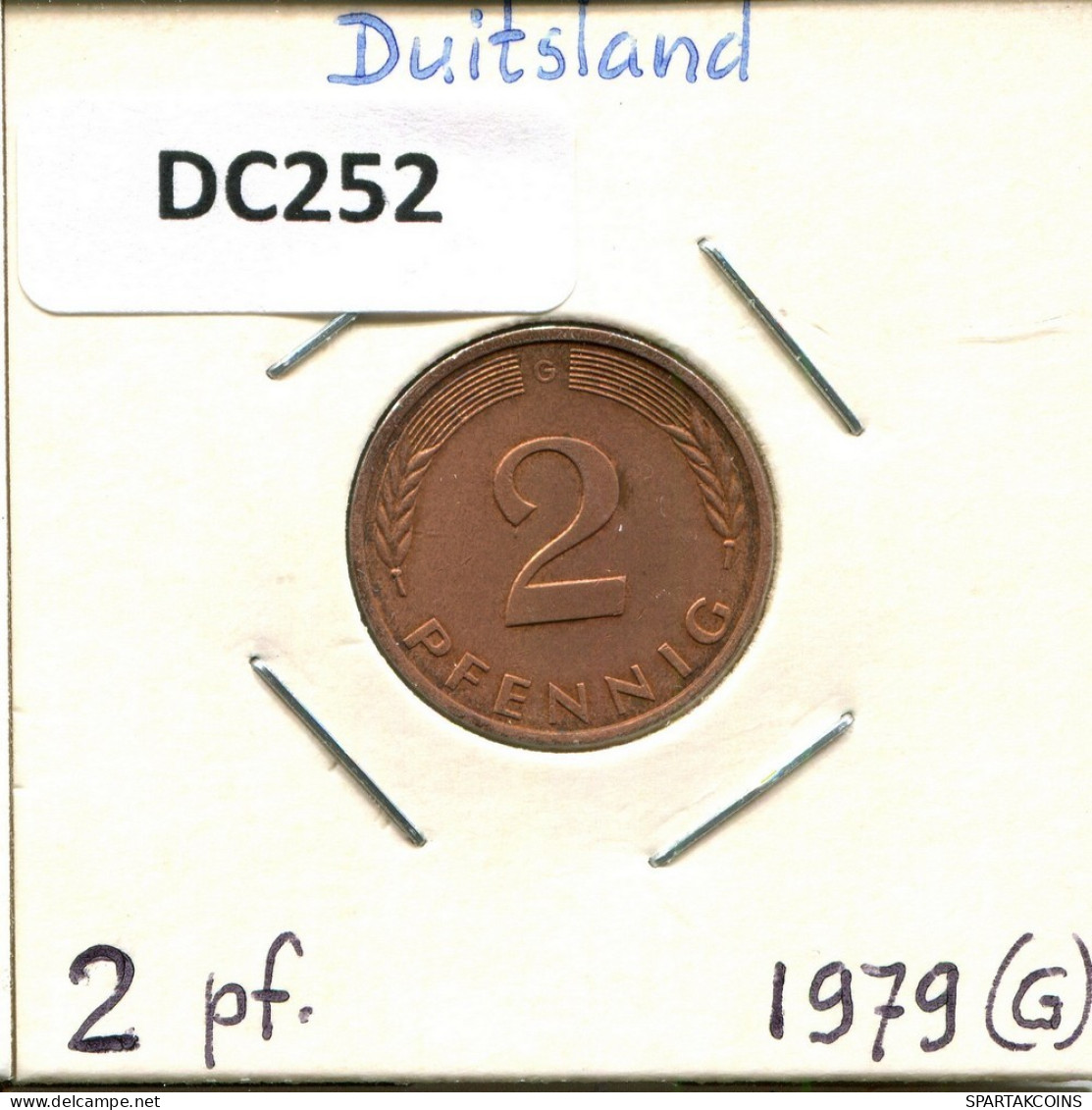 2 PFENNIG 1979 G BRD ALLEMAGNE Pièce GERMANY #DC252.F.A - 2 Pfennig