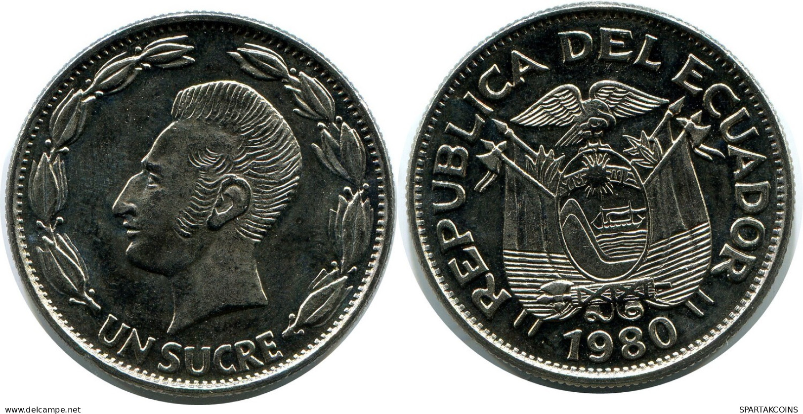 1 SUCRE 1980 ECUADOR Moneda #AZ168.E.A - Ecuador