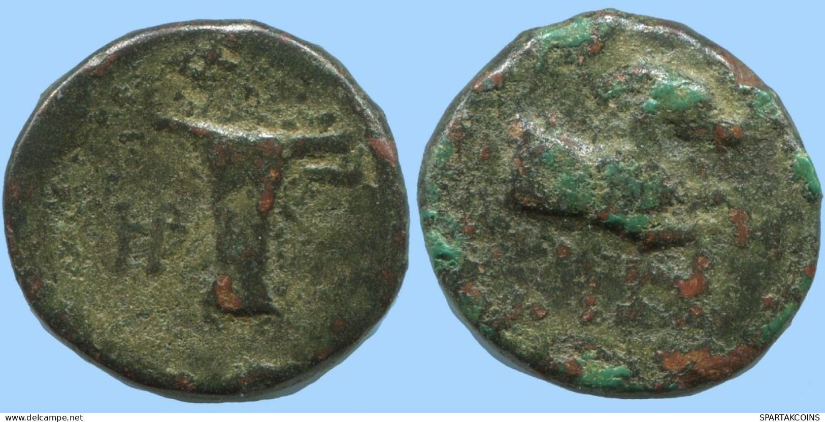 AIOLIS KYME HORSE SKYPHOS Authentic Ancient GREEK Coin 4.7g/18mm #AG028.12.U.A - Griechische Münzen