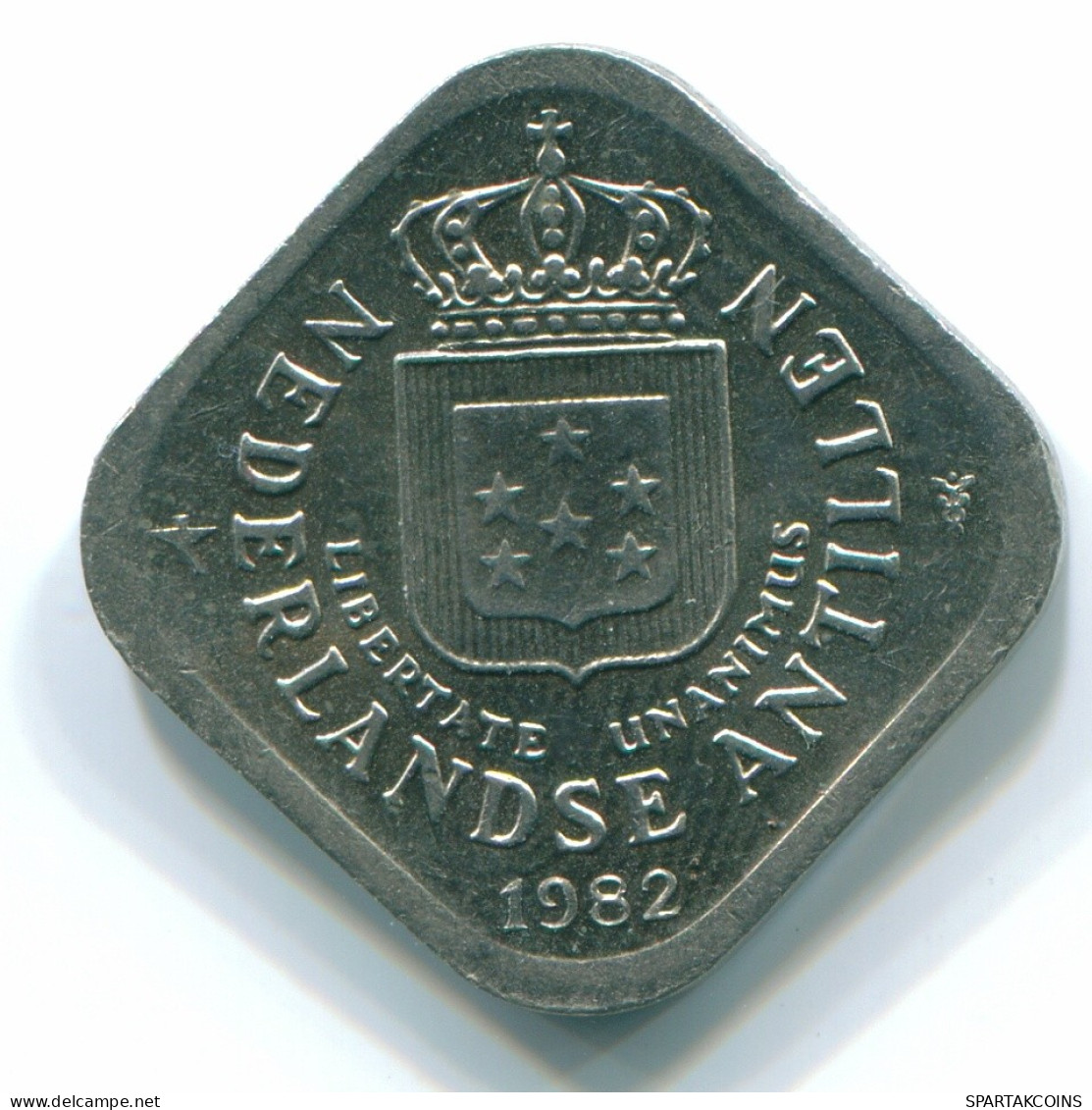 5 CENTS 1982 NETHERLANDS ANTILLES Nickel Colonial Coin #S12351.U.A - Netherlands Antilles
