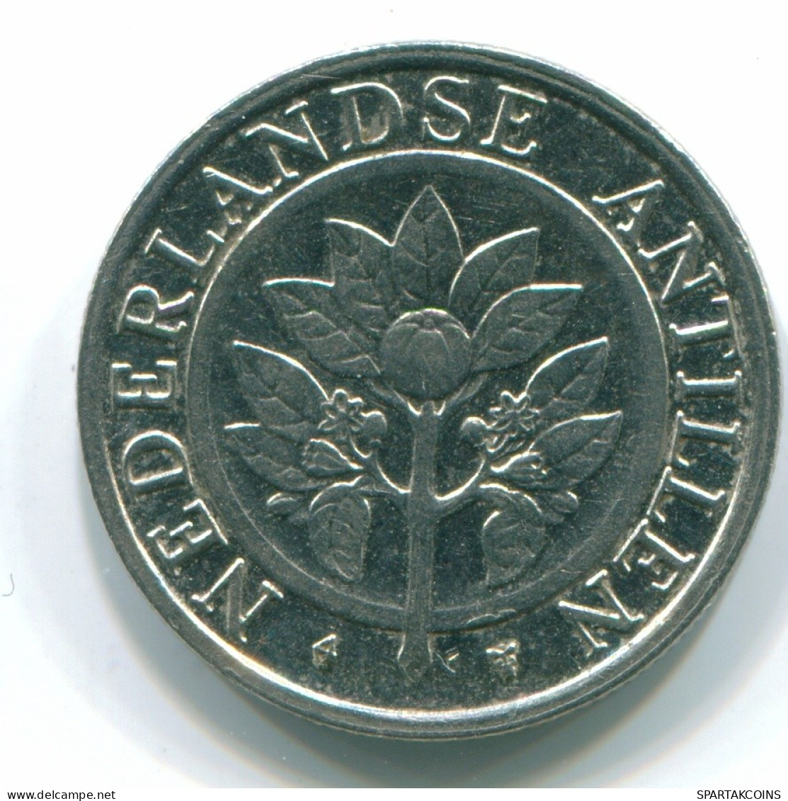 25 CENTS 1990 ANTILLAS NEERLANDESAS Nickel Colonial Moneda #S11252.E.A - Netherlands Antilles