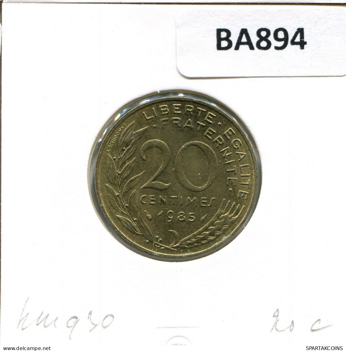 20 CENTIMES 1985 FRANCIA FRANCE Moneda #BA894.E.A - 20 Centimes