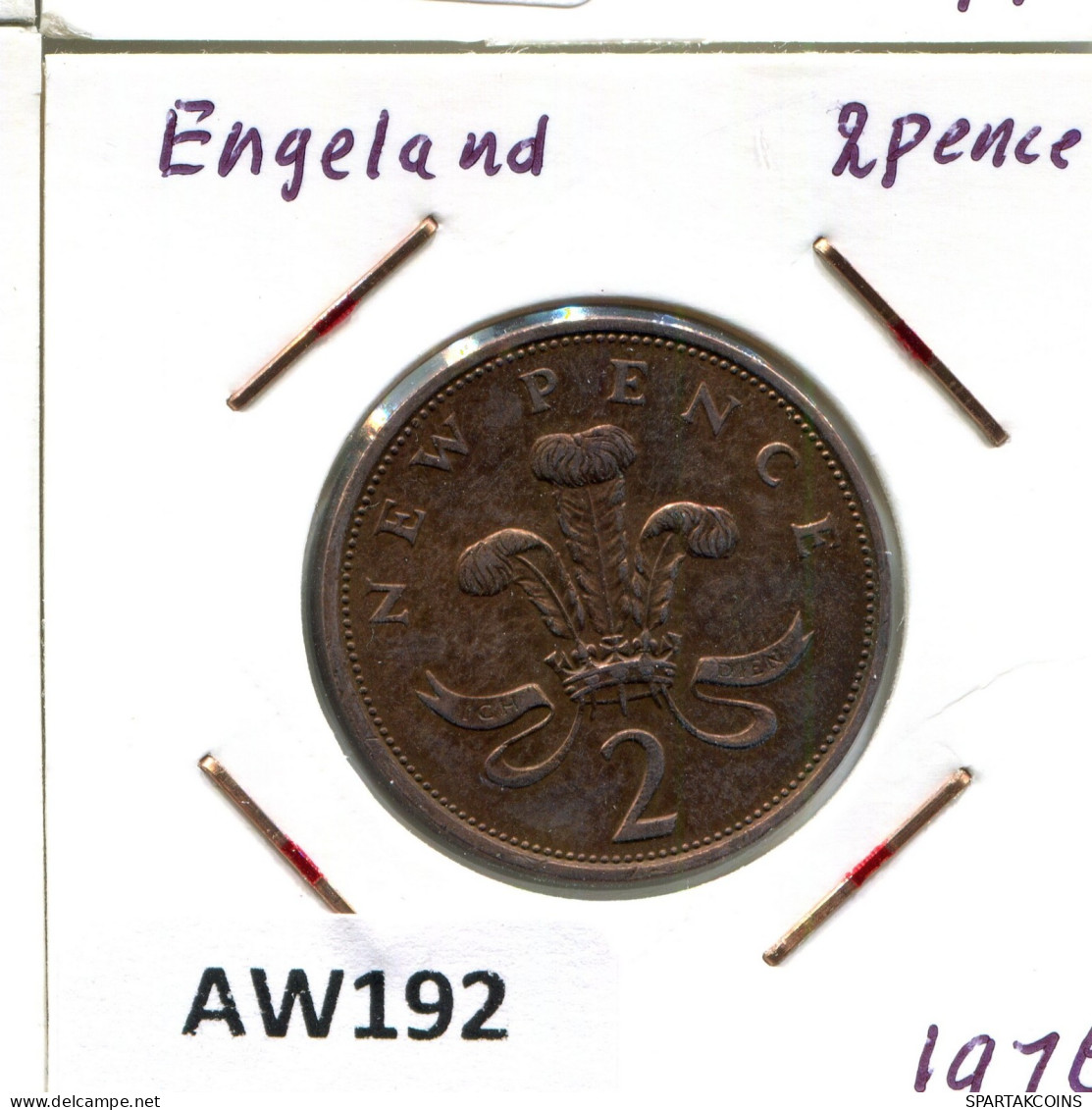 2 NEW PENCE 1976 UK GRANDE-BRETAGNE GREAT BRITAIN Pièce #AW192.F.A - 2 Pence & 2 New Pence