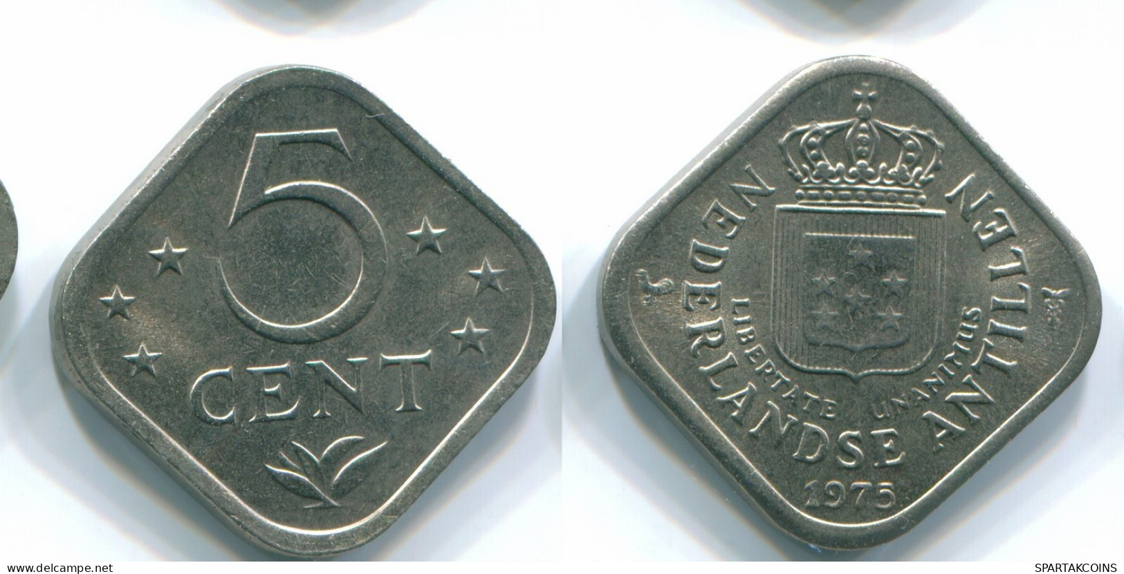 5 CENTS 1975 ANTILLAS NEERLANDESAS Nickel Colonial Moneda #S12255.E.A - Antilles Néerlandaises