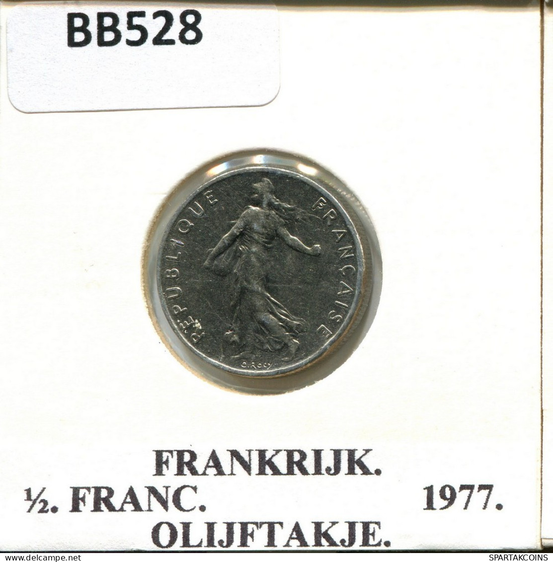 1/2 FRANC 1977 FRANCE Pièce #BB528.F.A - 1/2 Franc