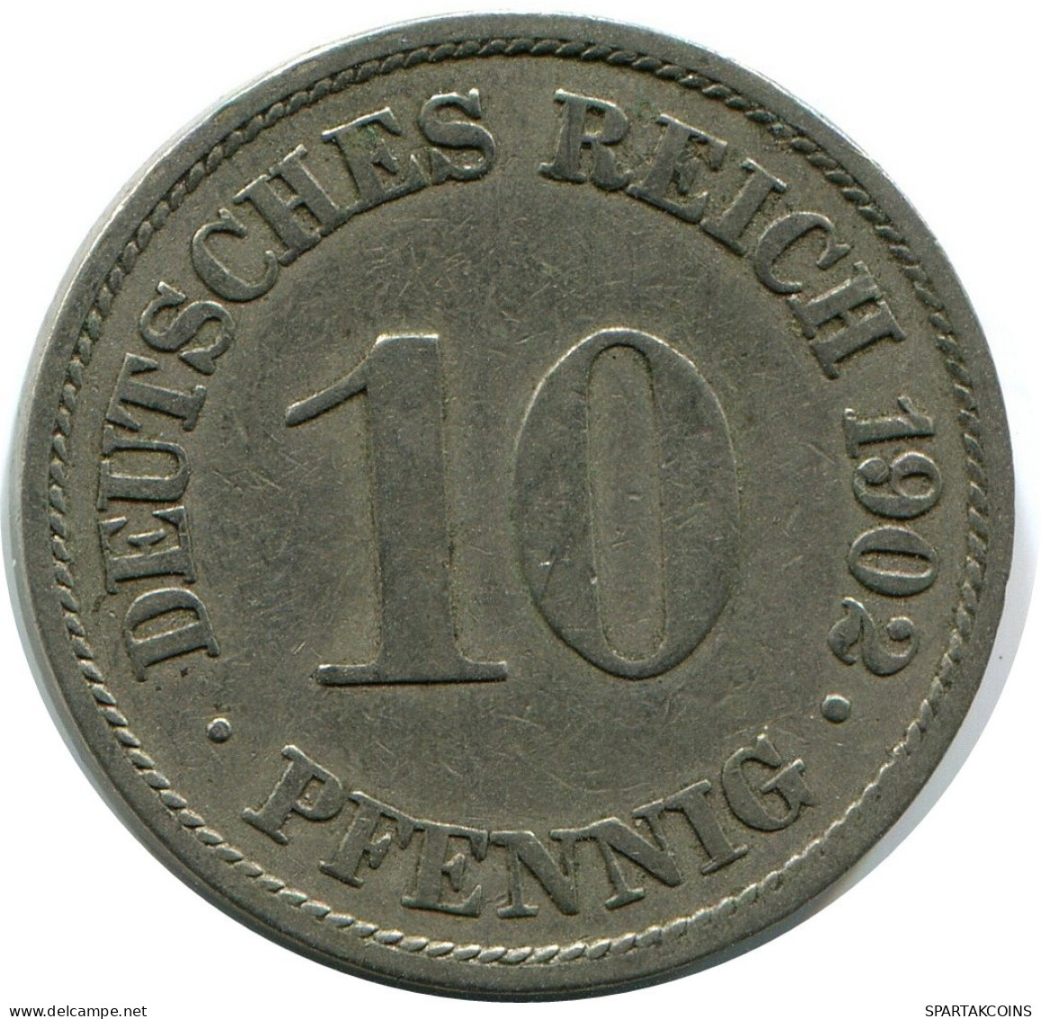 10 PFENNIG 1912 A GERMANY Coin #DB295.U.A - 10 Pfennig