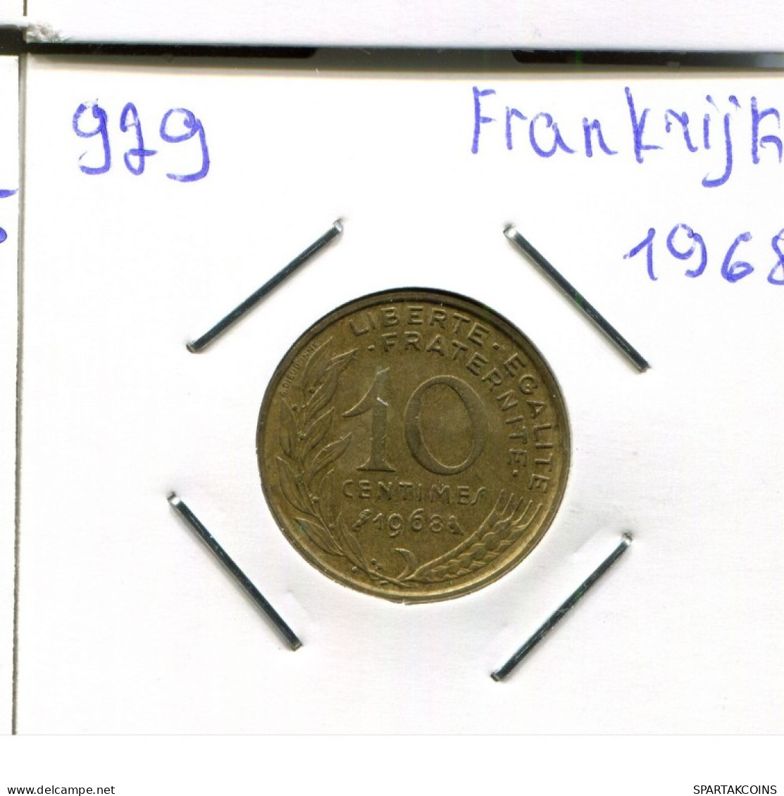 10 CENTIMES 1968 FRANKREICH FRANCE Französisch Münze #AN126.D.A - 10 Centimes