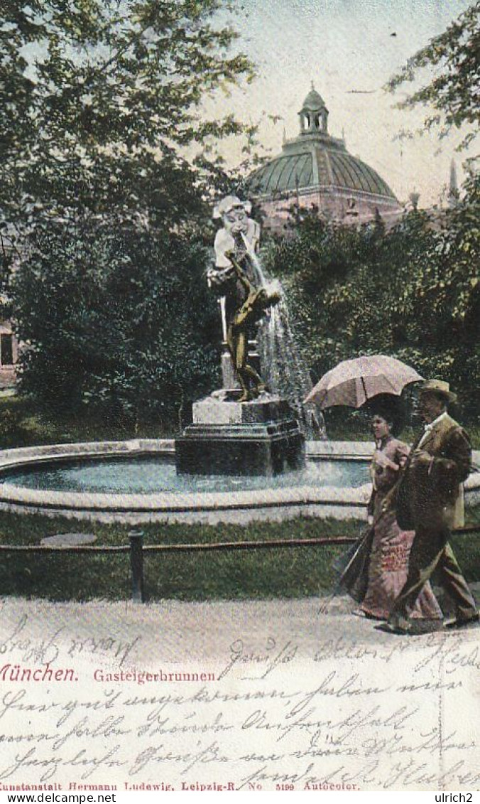 AK München - Gasteigerbrunnen - 1907 (69493) - Muenchen