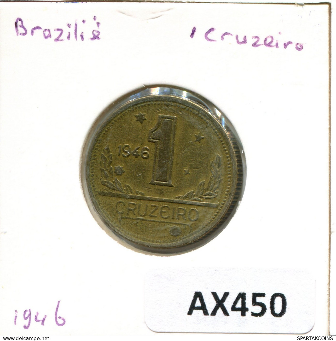 1 CRUZEIRO 1946 BBASILIEN BRAZIL Münze #AX450.D.A - Brésil