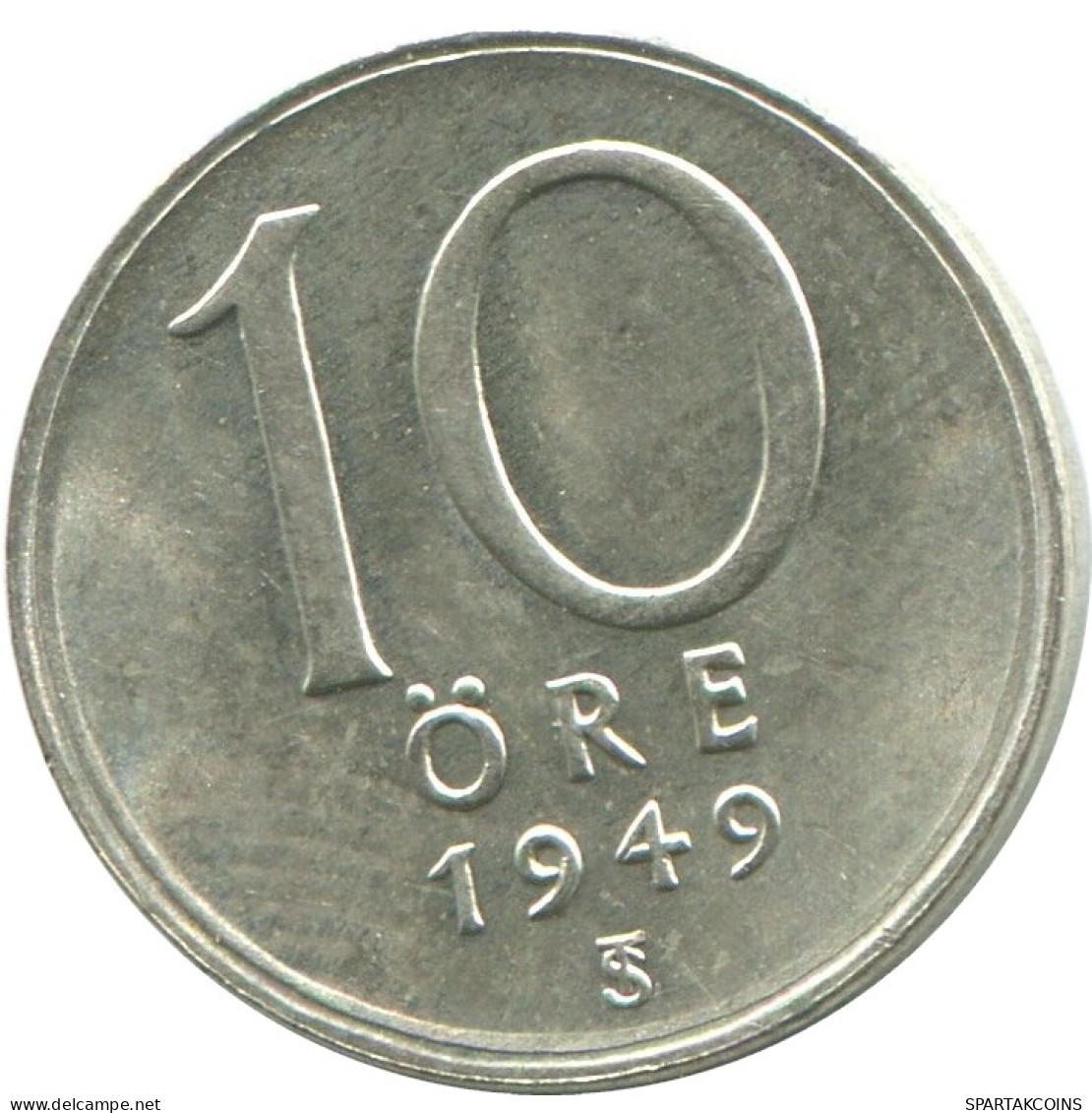 10 ORE 1949 SUECIA SWEDEN PLATA Moneda #AD036.2.E.A - Zweden
