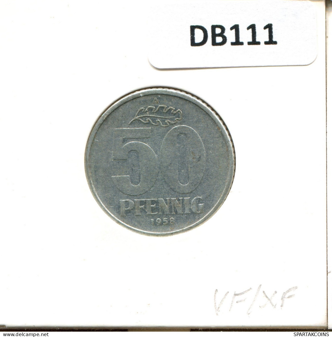 50 PFENNIG 1958 A DDR EAST GERMANY Coin #DB111.U.A - 50 Pfennig