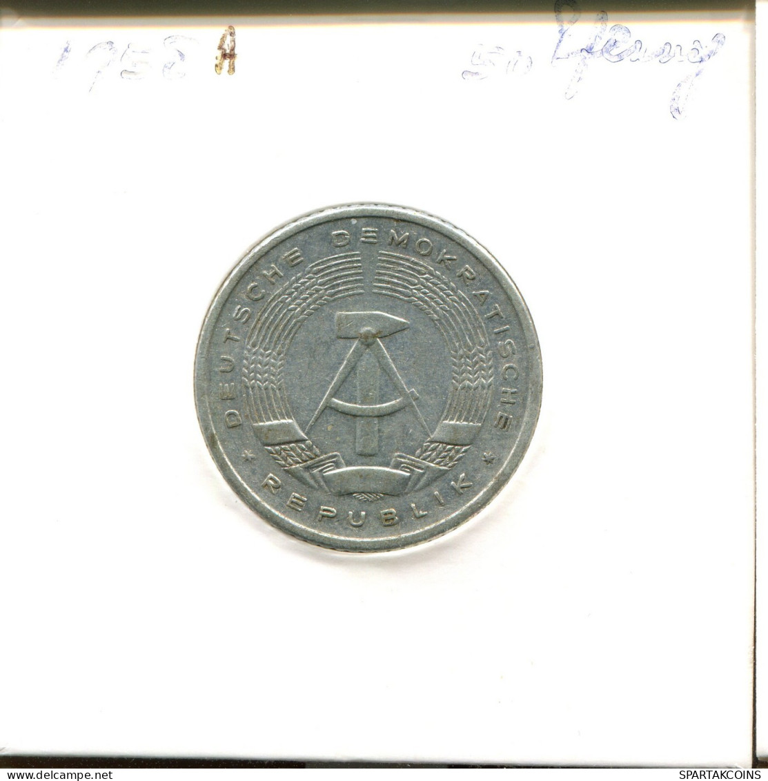 50 PFENNIG 1958 A DDR EAST GERMANY Coin #DB111.U.A - 50 Pfennig