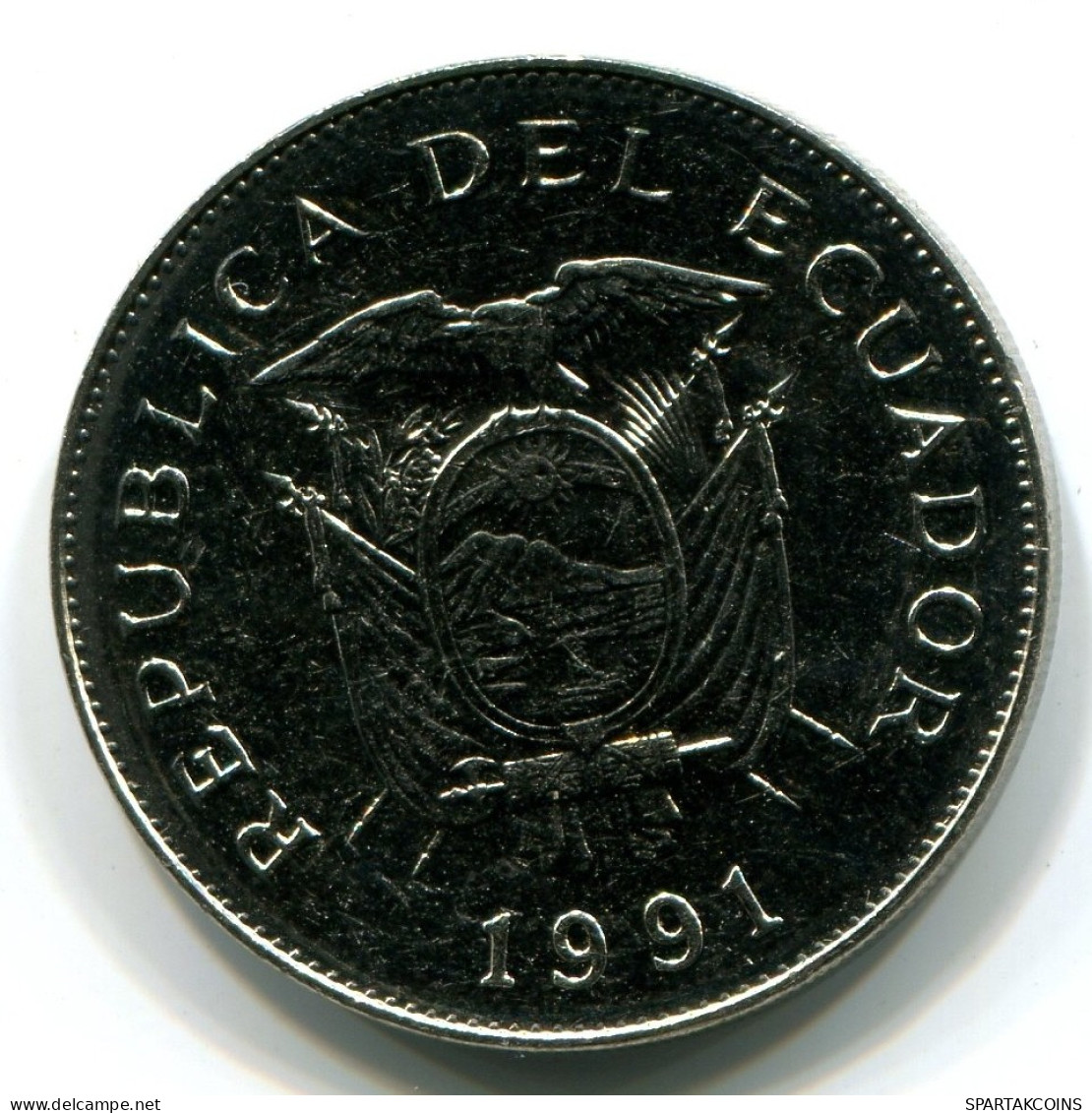 50 SUCRE 1991 ECUADOR UNC Coin #W11019.U.A - Equateur