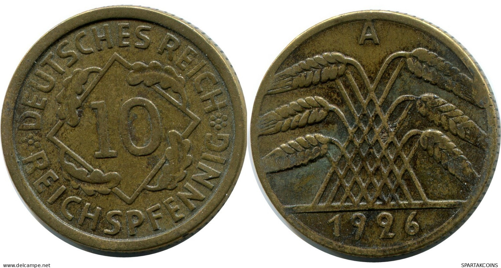 10 REICHSPFENNIG 1926 A DEUTSCHLAND Münze GERMANY #DB939.D.A - 10 Rentenpfennig & 10 Reichspfennig