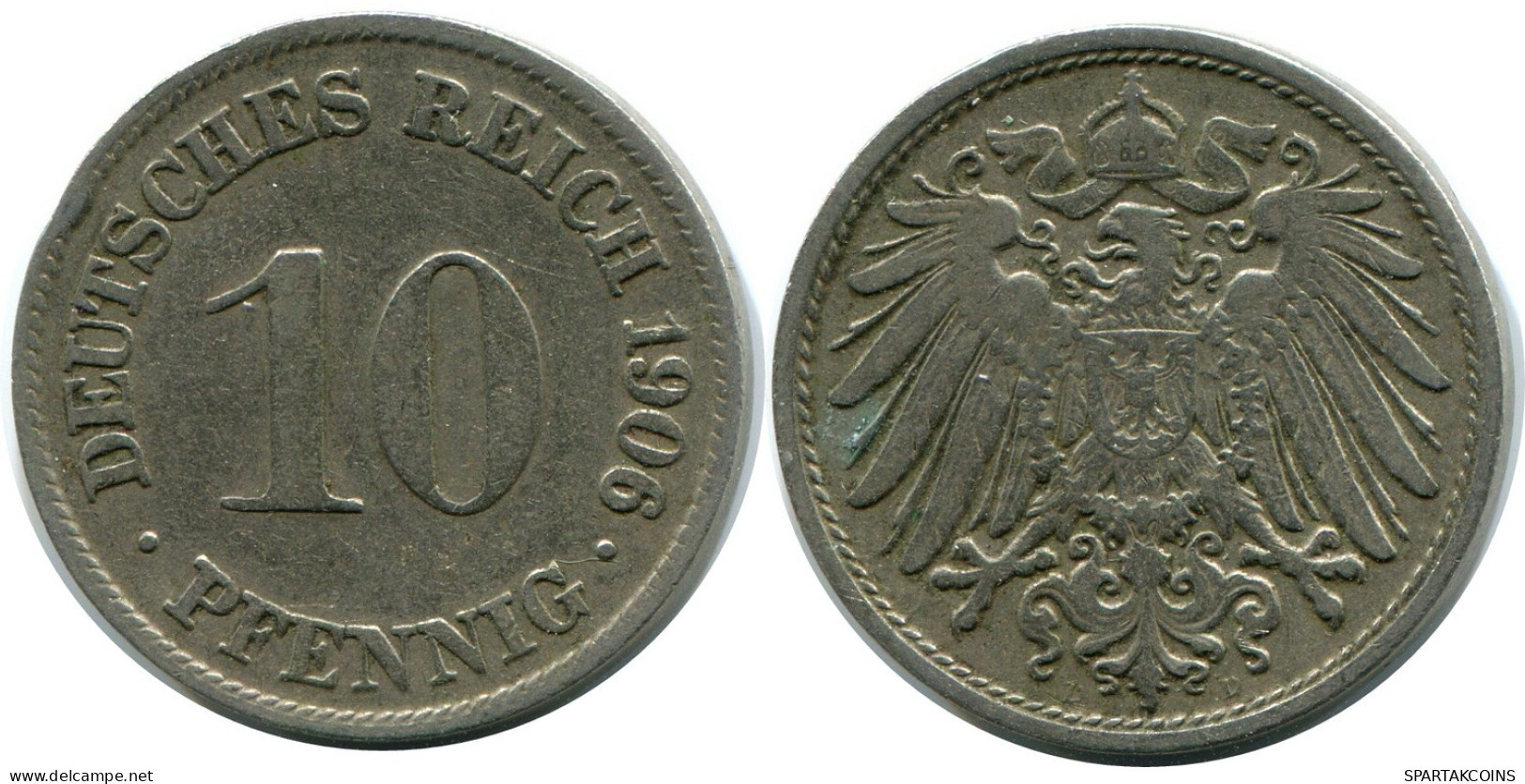 10 PFENNIG 1906 D ALEMANIA Moneda GERMANY #DA767.E.A - 10 Pfennig