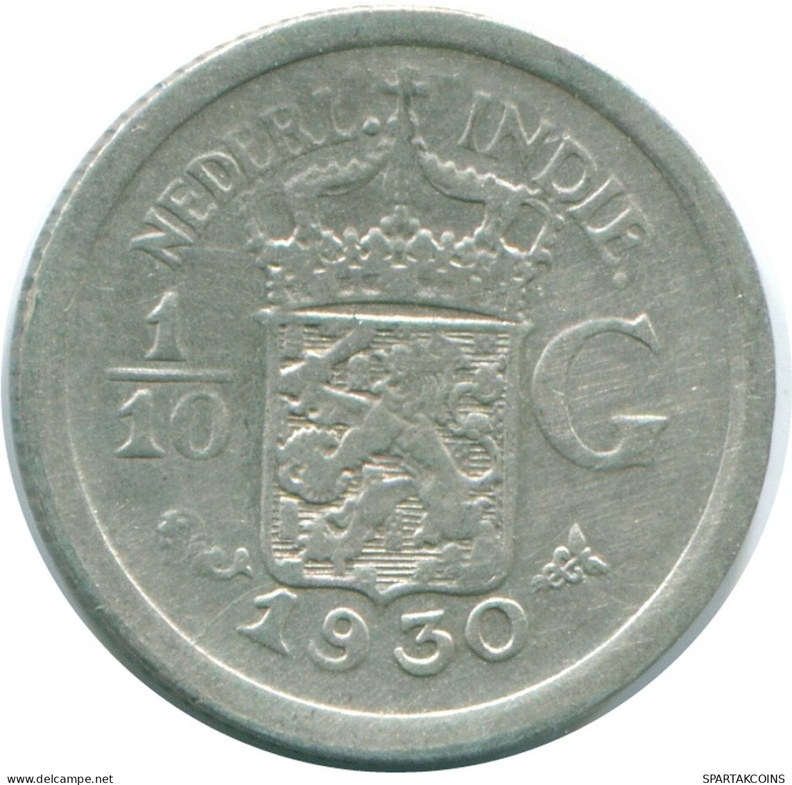 1/10 GULDEN 1930 INDIAS ORIENTALES DE LOS PAÍSES BAJOS PLATA #NL13448.3.E.A - Indes Néerlandaises