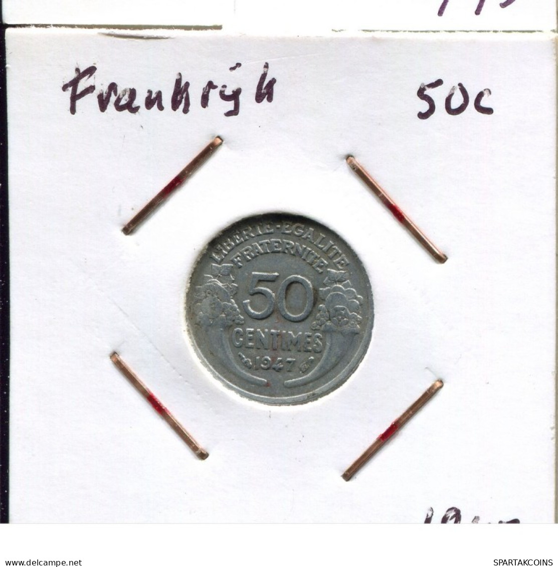 50 CENTIMES 1947 FRANKREICH FRANCE Französisch Münze #AM910.D.A - 50 Centimes