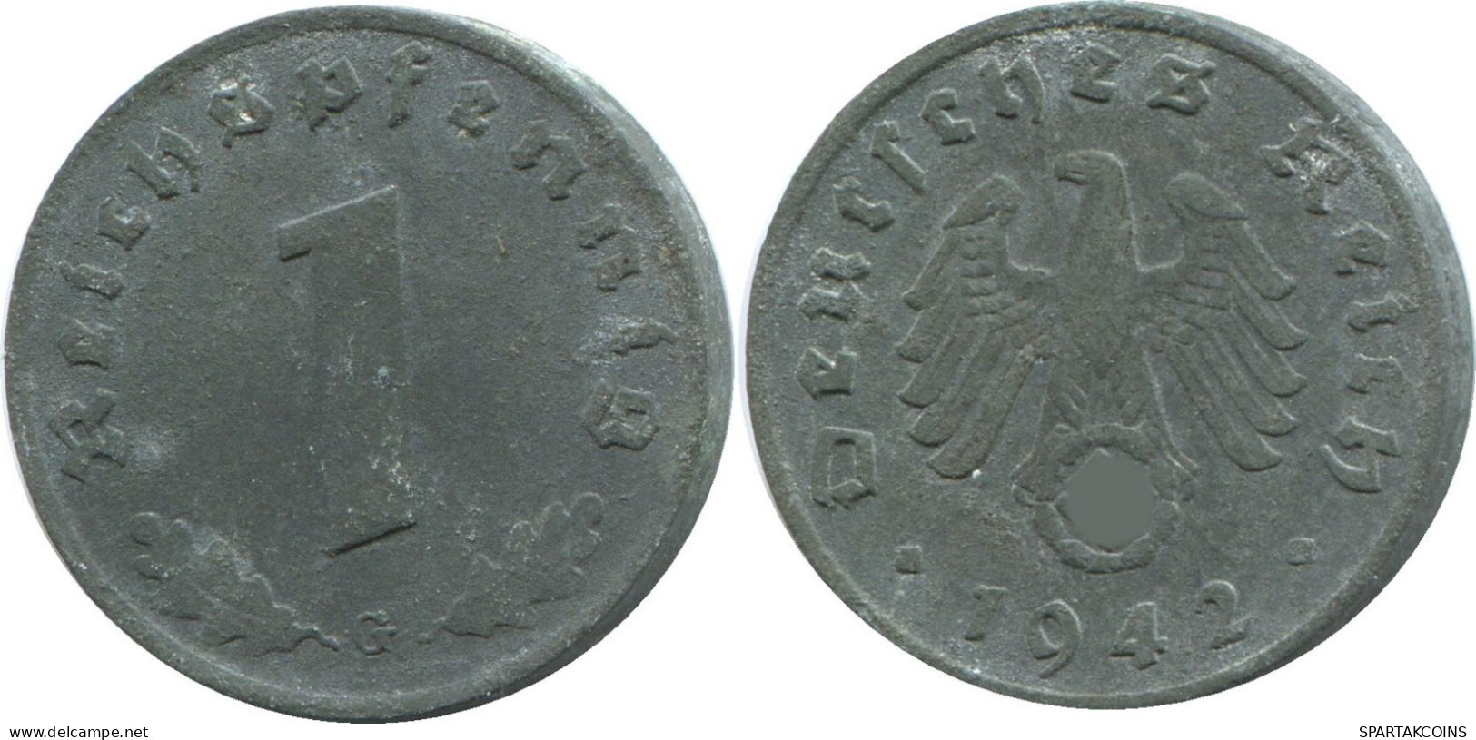 1 REICHSPFENNIG 1942 G GERMANY Coin #DE10425.5.U.A - 1 Reichspfennig