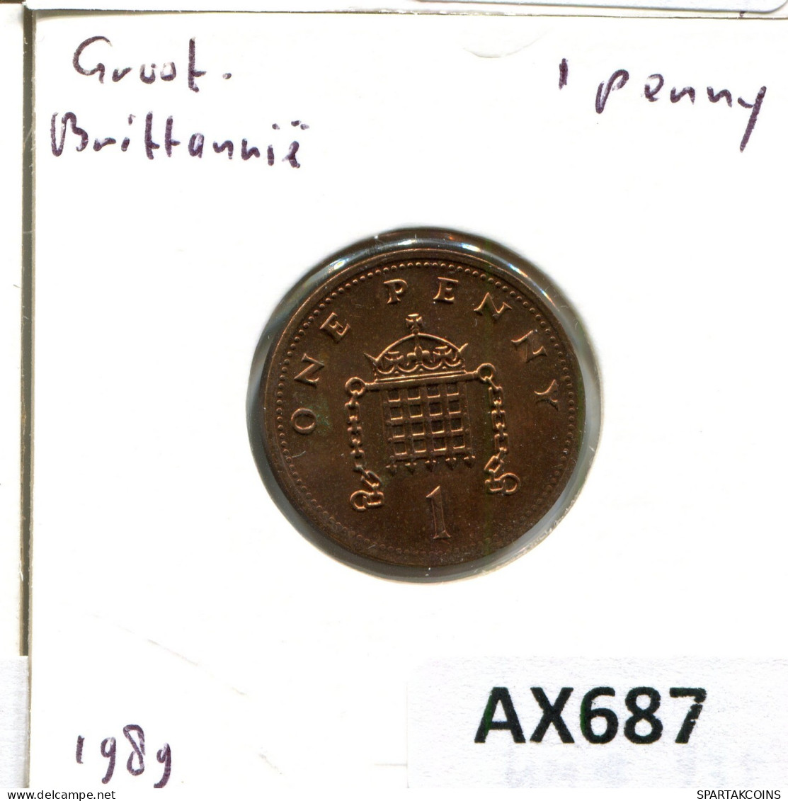 PENNY 1989 UK GROßBRITANNIEN GREAT BRITAIN Münze #AX687.D.A - 1 Penny & 1 New Penny