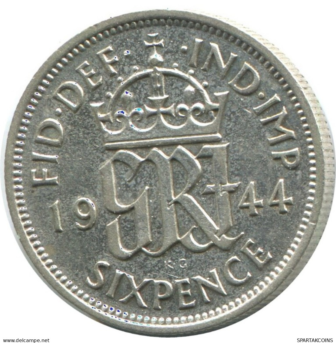 SIXPENCE 1944 UK GRANDE-BRETAGNE GREAT BRITAIN ARGENT Pièce #AG944.1.F.A - H. 6 Pence