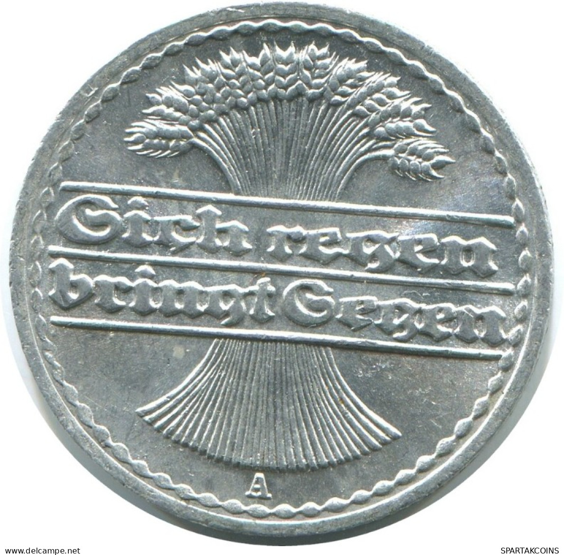 50 PFENNIG 1922 A GERMANY Coin #AE426.U.A - 50 Renten- & 50 Reichspfennig