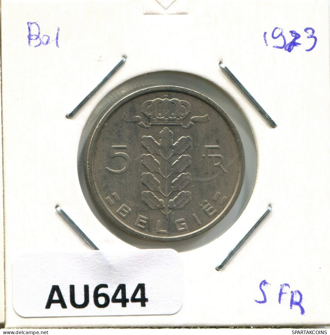 5 FRANCS 1973 DUTCH Text BELGIQUE BELGIUM Pièce #AU644.F.A - 5 Francs