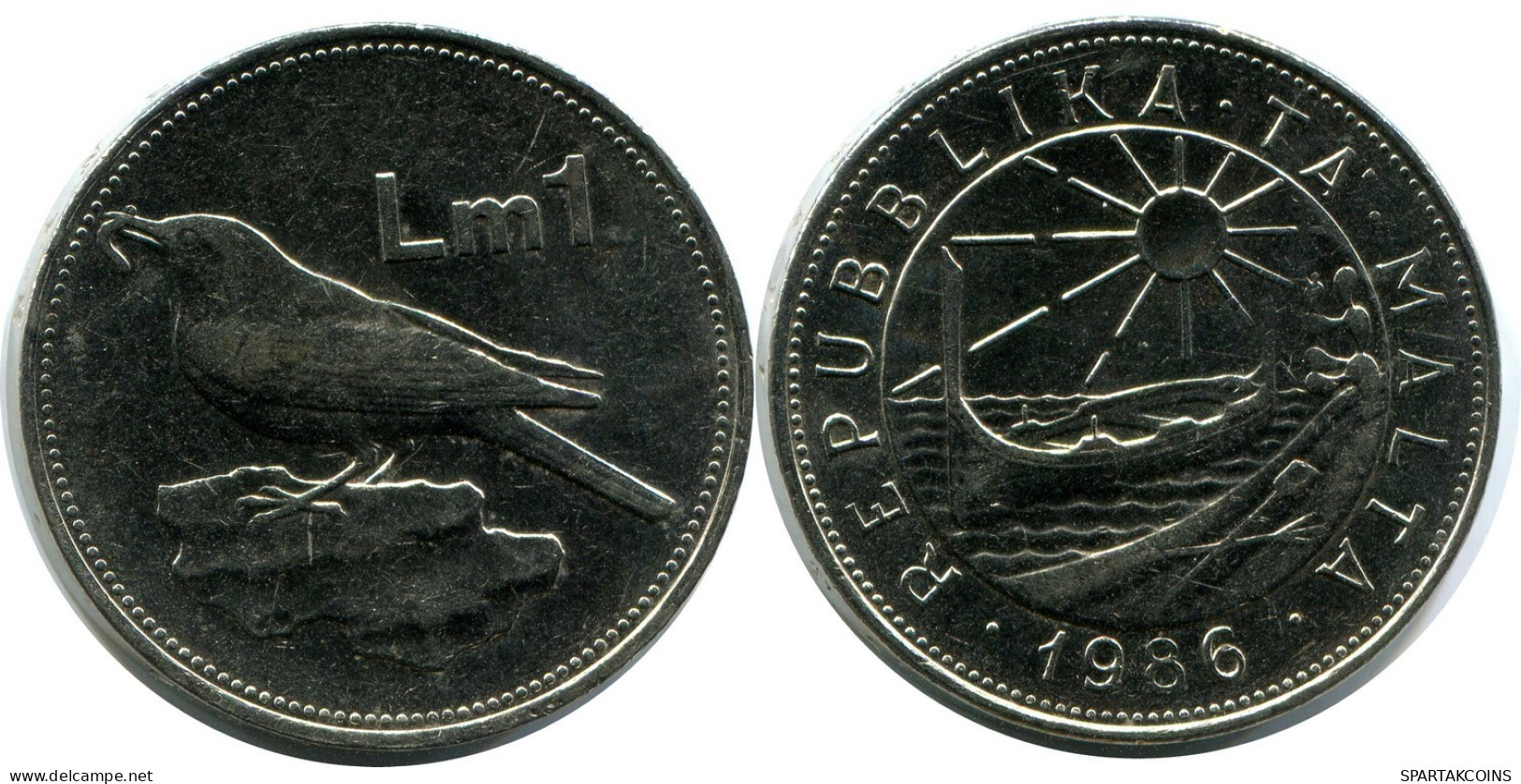 1 LIRA 1986 MALTA Moneda #AZ310.E.A - Malta