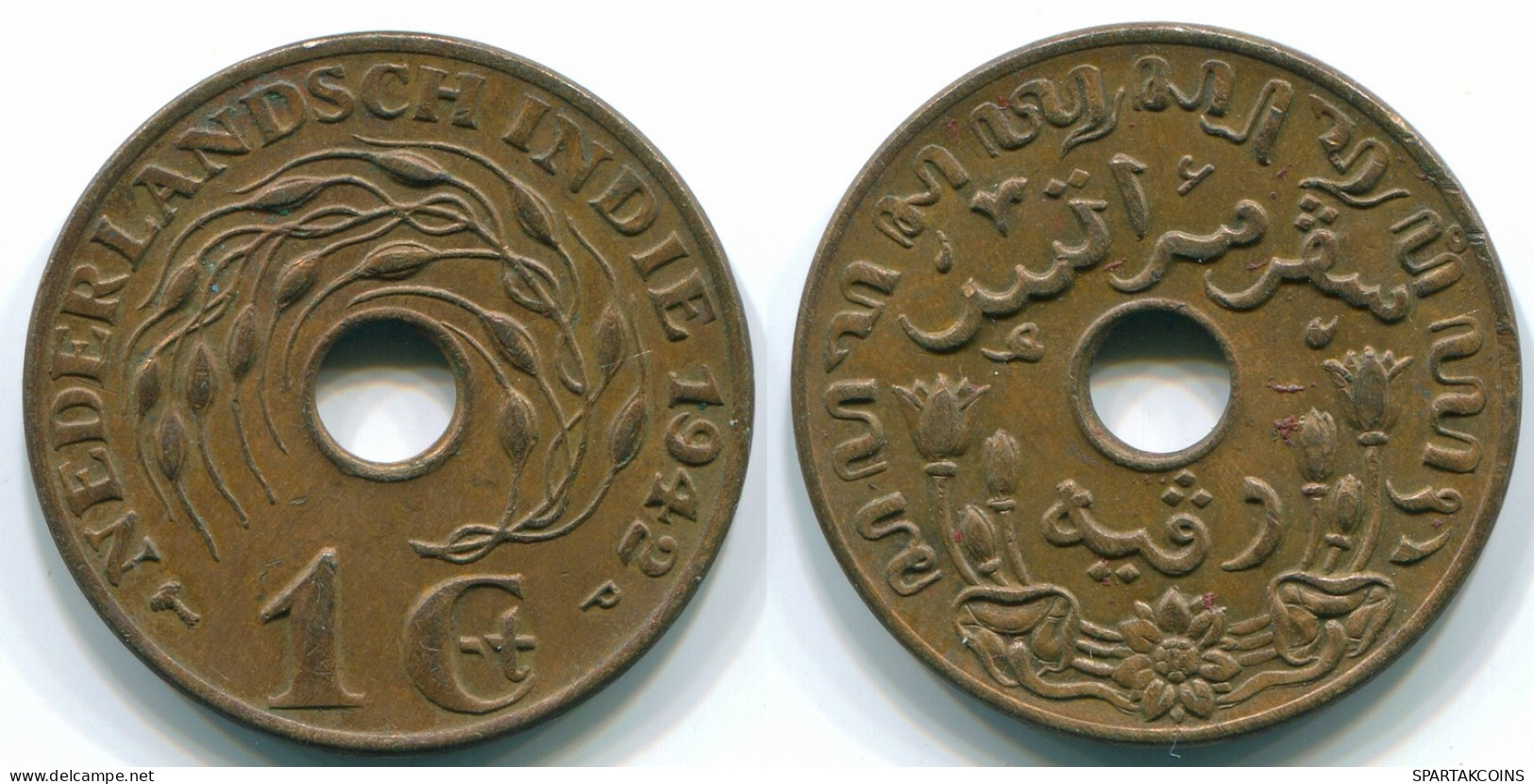 1 CENT 1942 INDIAS ORIENTALES DE LOS PAÍSES BAJOS INDONESIA Bronze #S10317.E.A - Indes Néerlandaises