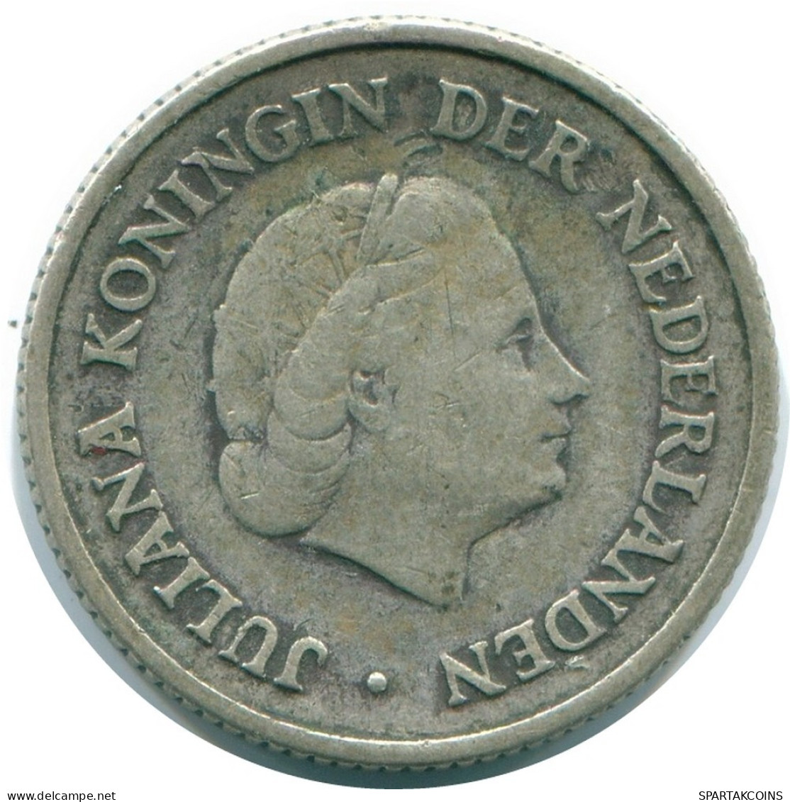 1/4 GULDEN 1954 NIEDERLÄNDISCHE ANTILLEN SILBER Koloniale Münze #NL10878.4.D.A - Niederländische Antillen