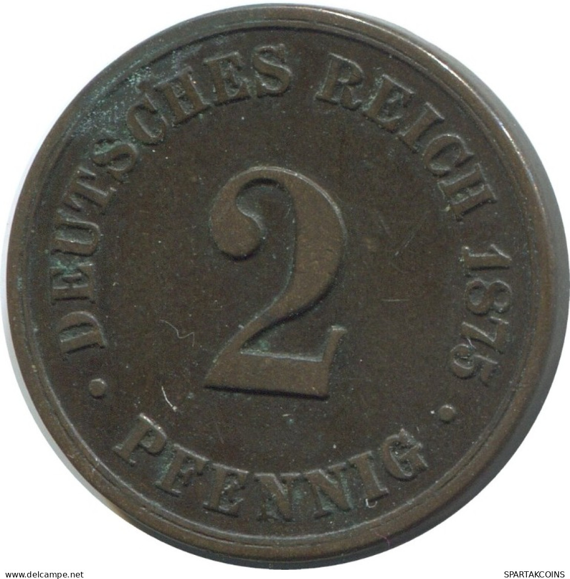 2 PFENNIG 1875 B GERMANY Coin #AE562.U.A - 2 Pfennig