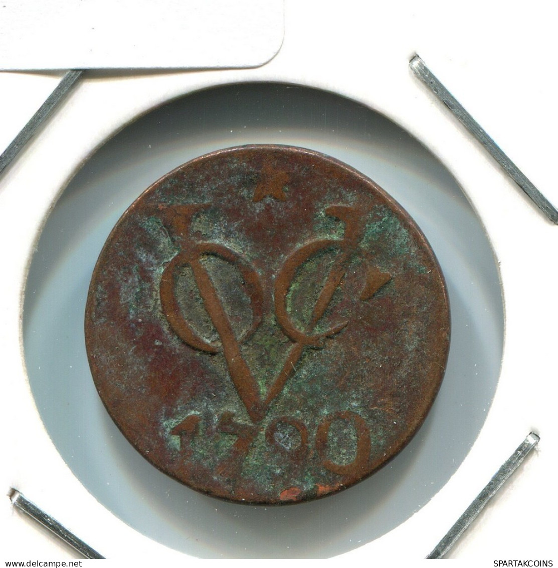 1790 UTRECHT VOC DUIT NETHERLANDS INDIES NEW YORK COLONIAL PENNY #VOC1552.10.U.A - Indes Néerlandaises