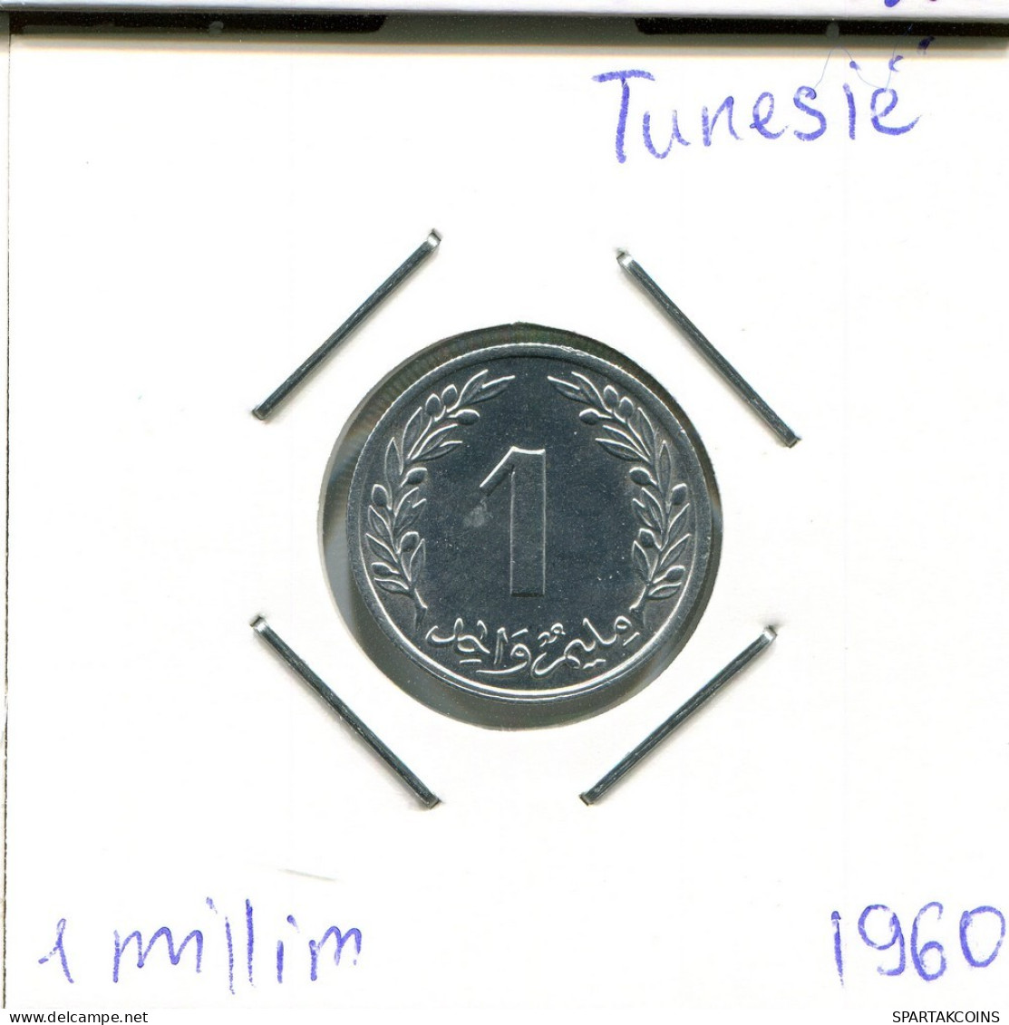 1 MILLIEME 1960 TUNESIEN TUNISIA Münze #AP813.2.D.A - Tunisie