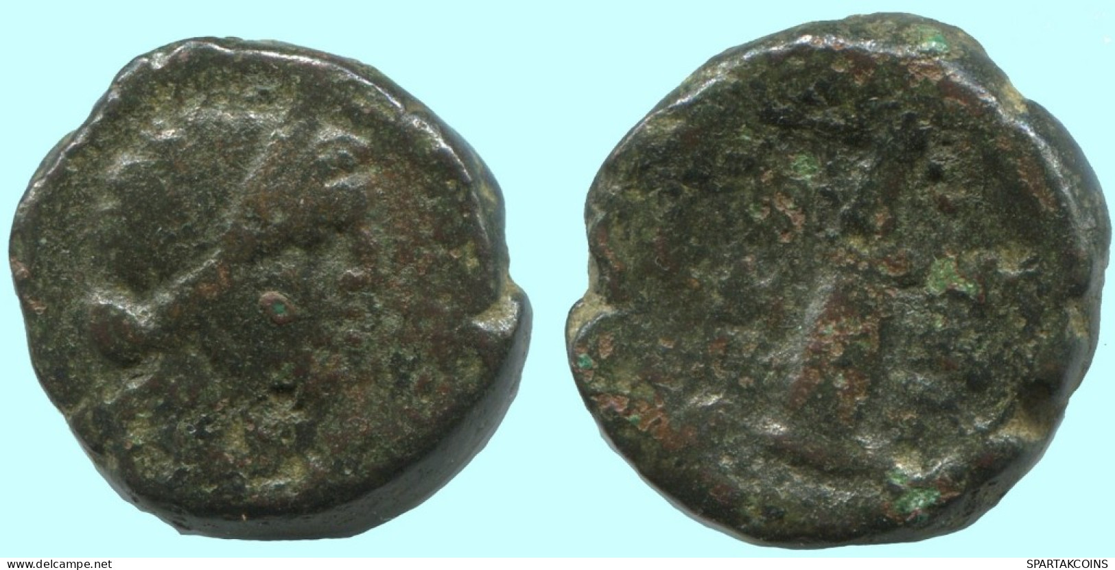 GENUINE ANTIKE GRIECHISCHE Münze 4.6g/17mm #AF942.12.D.A - Greek