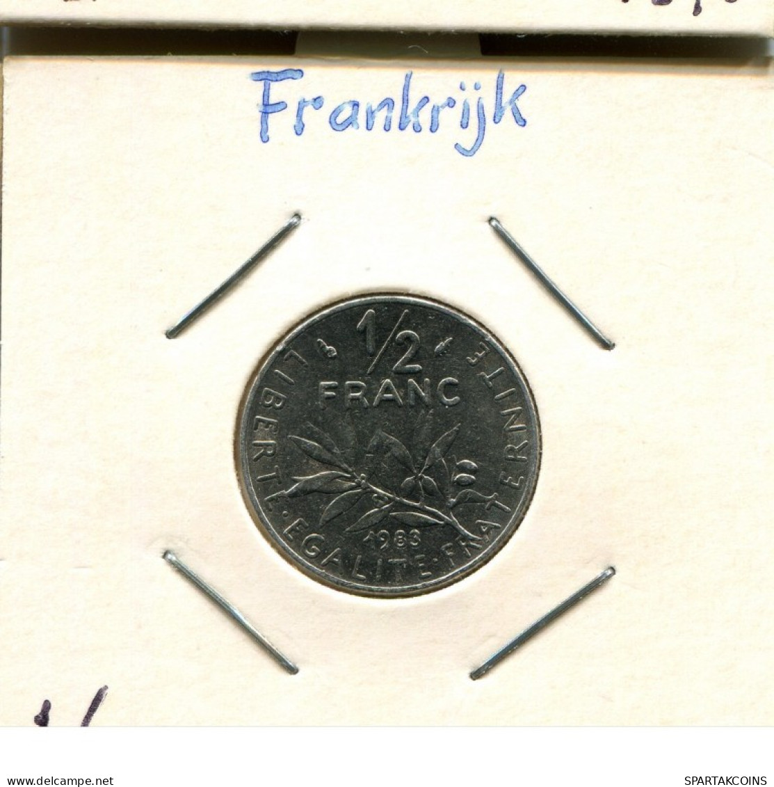 1/2 FRANC 1983 FRANKREICH FRANCE Französisch Münze #AM251.D.A - 1/2 Franc