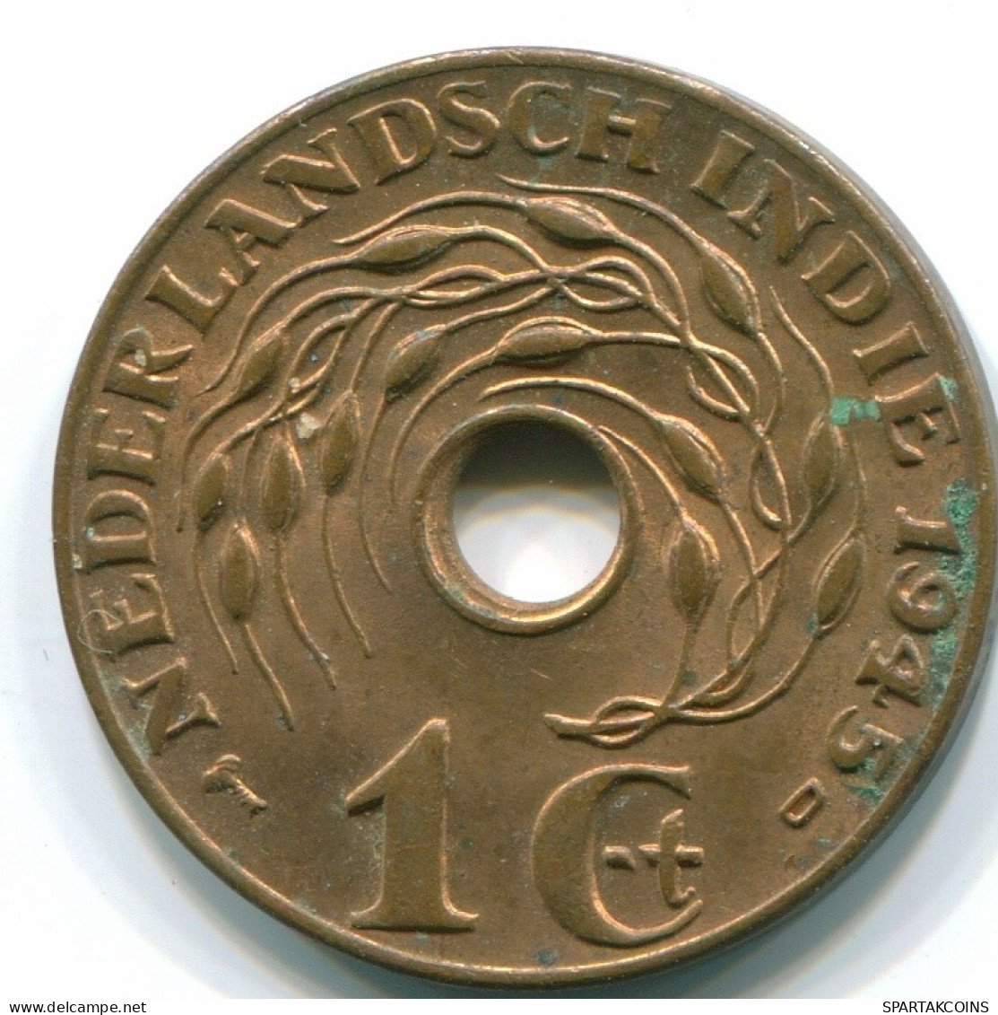 1 CENT 1945 D NETHERLANDS EAST INDIES INDONESIA Bronze Colonial Coin #S10431.U.A - Dutch East Indies