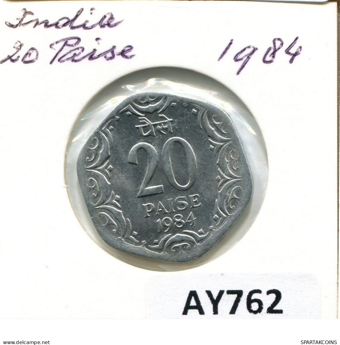 20 PAISE 1984 INDIEN INDIA Münze #AY762.D.A - India