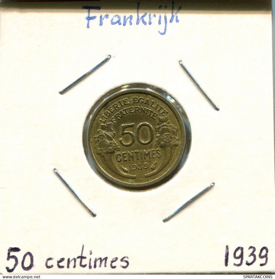 50 CENTIMES 1939 FRANKREICH FRANCE Französisch Münze #AM225.D.A - 50 Centimes