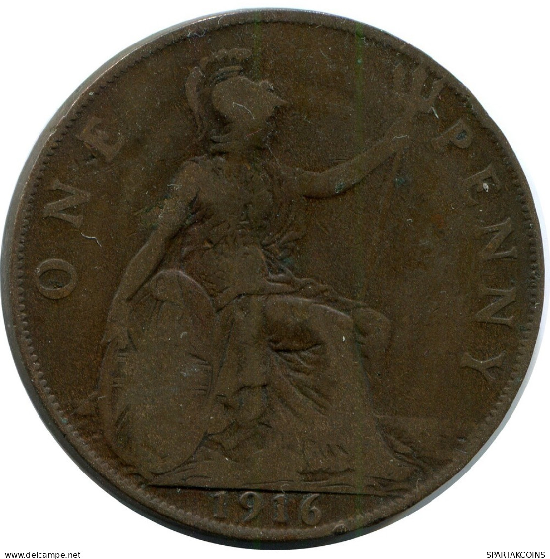 PENNY 1916 UK GROßBRITANNIEN GREAT BRITAIN Münze #AZ705.D.A - D. 1 Penny