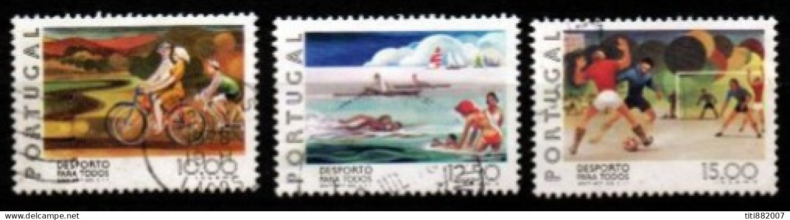 PORTUGAL    -   1978.    Y&T N° 1388 à 1390 Oblitérés .  Sport Pour Tous - Used Stamps
