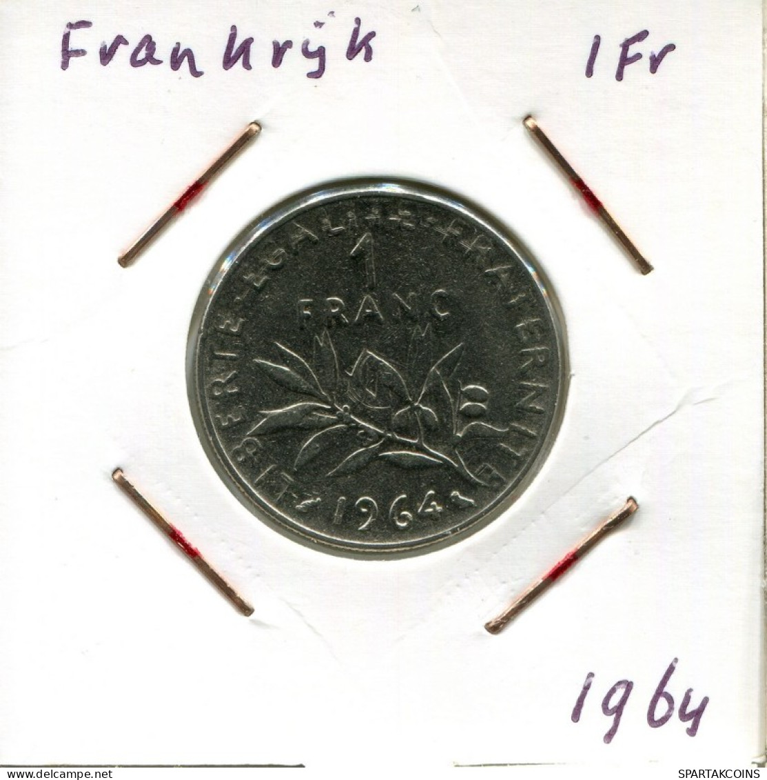1 FRANC 1964 FRANKREICH FRANCE Französisch Münze #AM562.D.A - 1 Franc