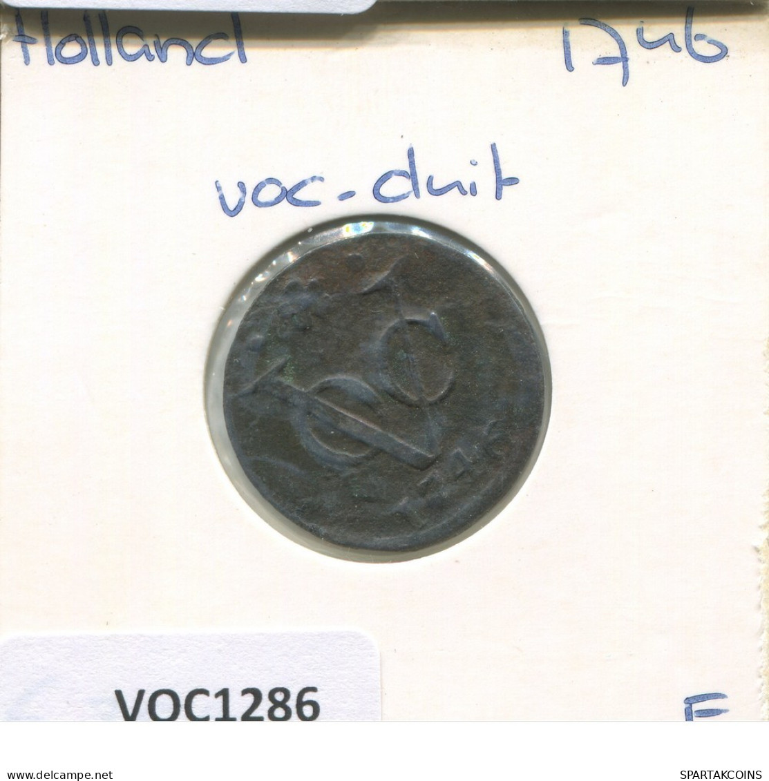 1746 HOLLAND VOC DUIT NEERLANDÉS NETHERLANDS INDIES #VOC1286.8.E.A - Dutch East Indies