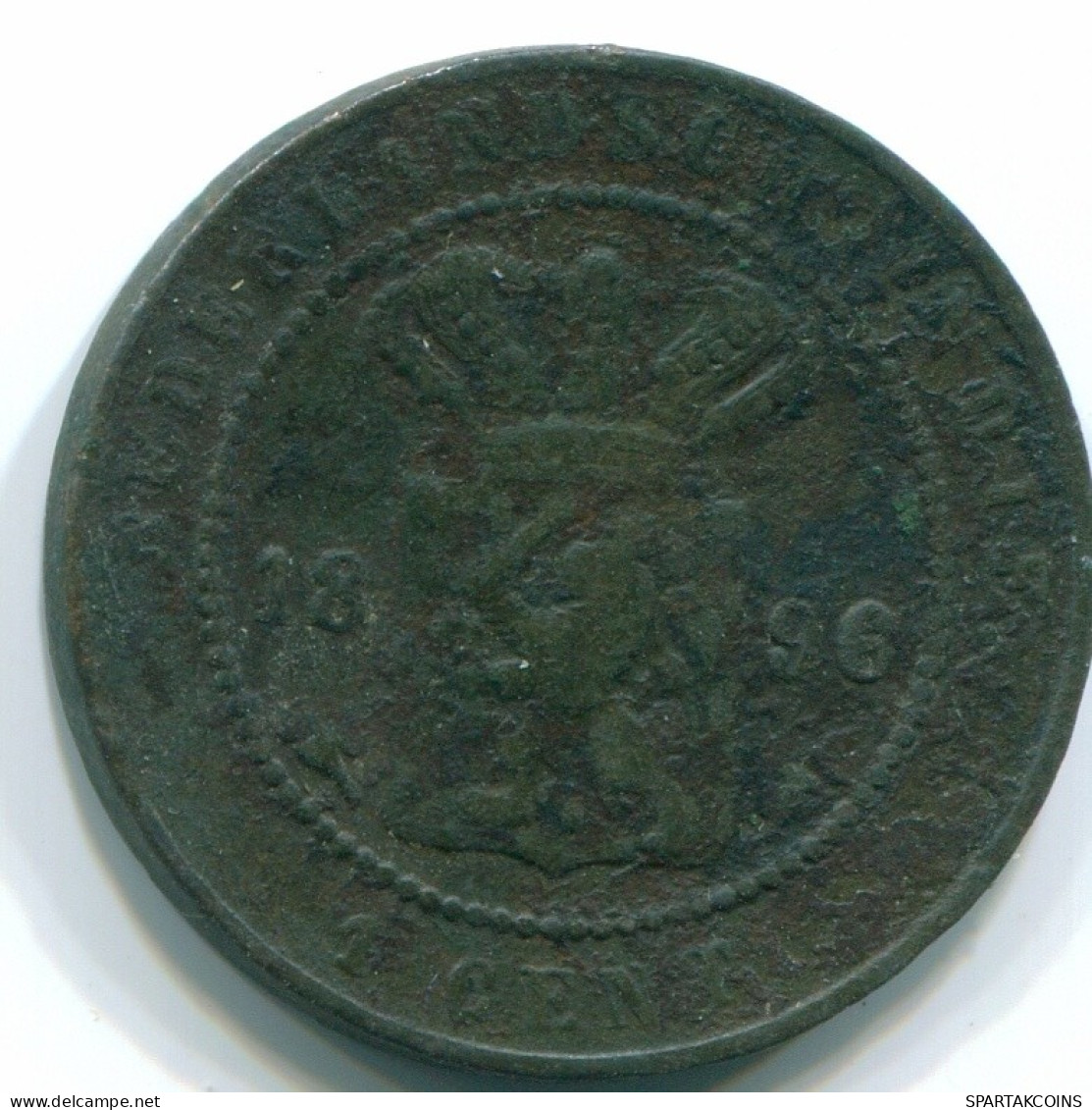 1 CENT 1896 INDES ORIENTALES NÉERLANDAISES INDONÉSIE INDONESIA Copper Colonial Pièce #S10061.F.A - Indes Néerlandaises