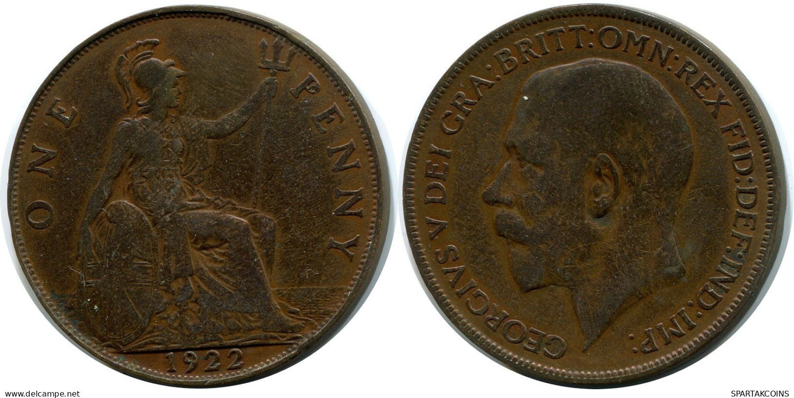 PENNY 1922 UK GREAT BRITAIN Coin #AZ813.U.A - D. 1 Penny