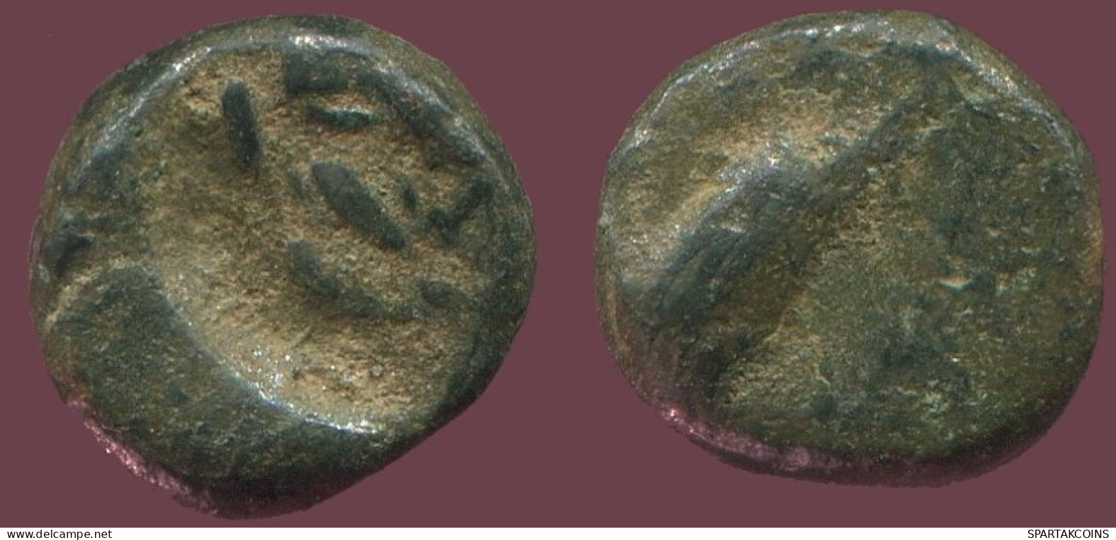 WREATH Antike Authentische Original GRIECHISCHE Münze 0.9g/9mm #ANT1572.9.D.A - Greek