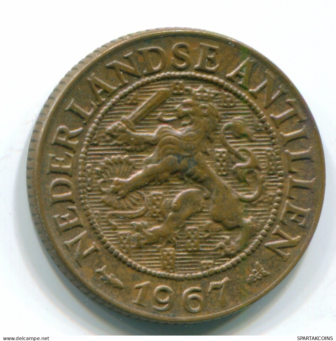 1 CENT 1967 ANTILLAS NEERLANDESAS Bronze Fish Colonial Moneda #S11136.E.A - Netherlands Antilles