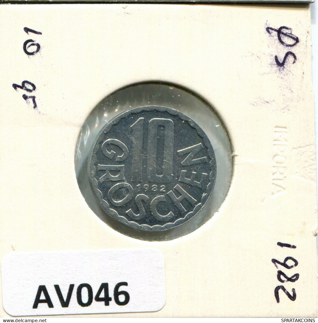 10 GROSCHEN 1982 AUSTRIA Moneda #AV046.E.A - Oesterreich