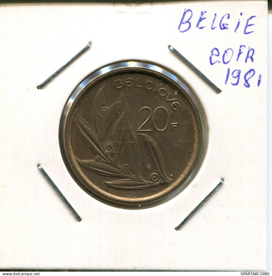20 FRANCS 1981 FRENCH Text BELGIQUE BELGIUM Pièce #AR294.F.A - 20 Francs