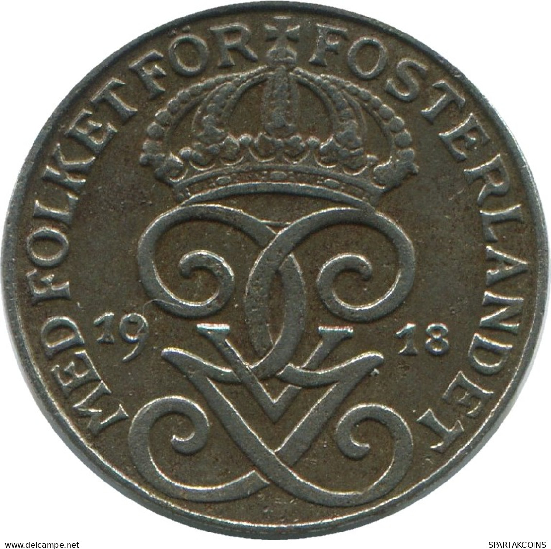 1 ORE 1918 SWEDEN Coin #AD154.2.U.A - Suède