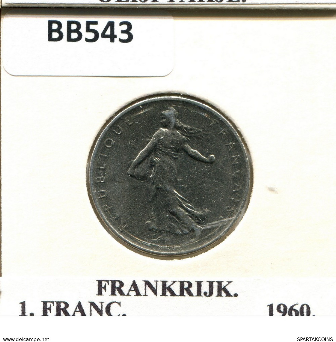 1 FRANC 1960 FRANKREICH FRANCE Französisch Münze #BB543.D.A - 1 Franc